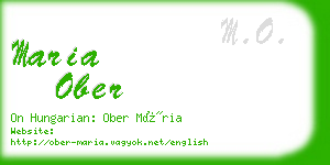 maria ober business card